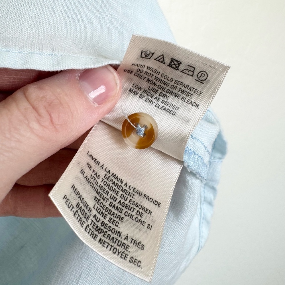 Anthropologie Holding Horses McKenzie Linen Top Light Blue Size Extra Small - Picture 6 of 7